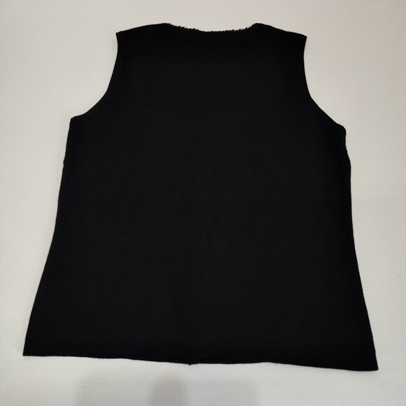 Kikit Christmas Sweater Vest Small Beaded Embroidery Sleeveless Maurice Sasson - Picture 2 of 11